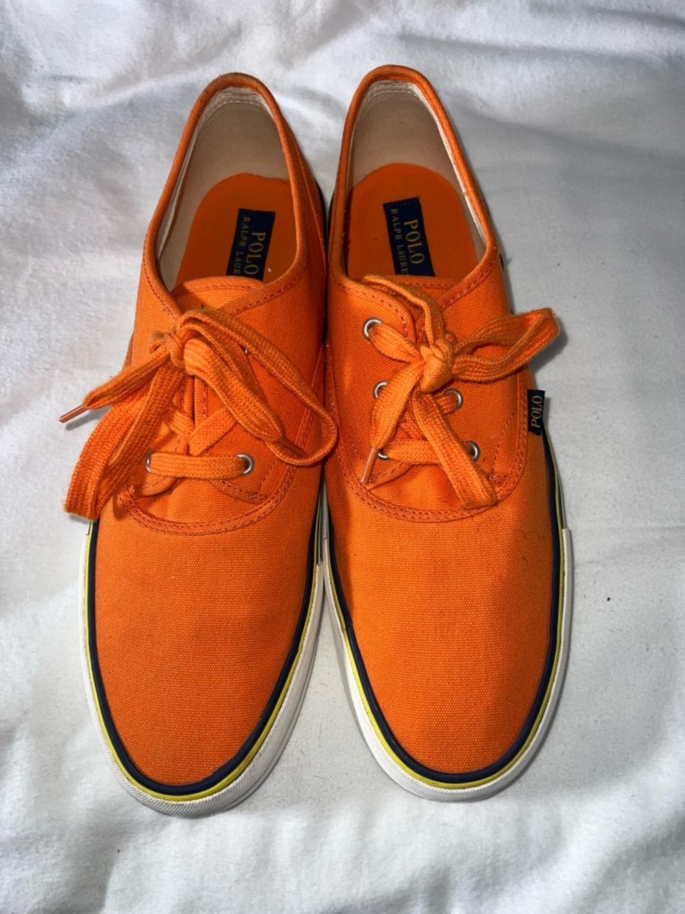 Polo by Ralph Lauren Orange Canvas Low-Top Sneakers “Size 15D”